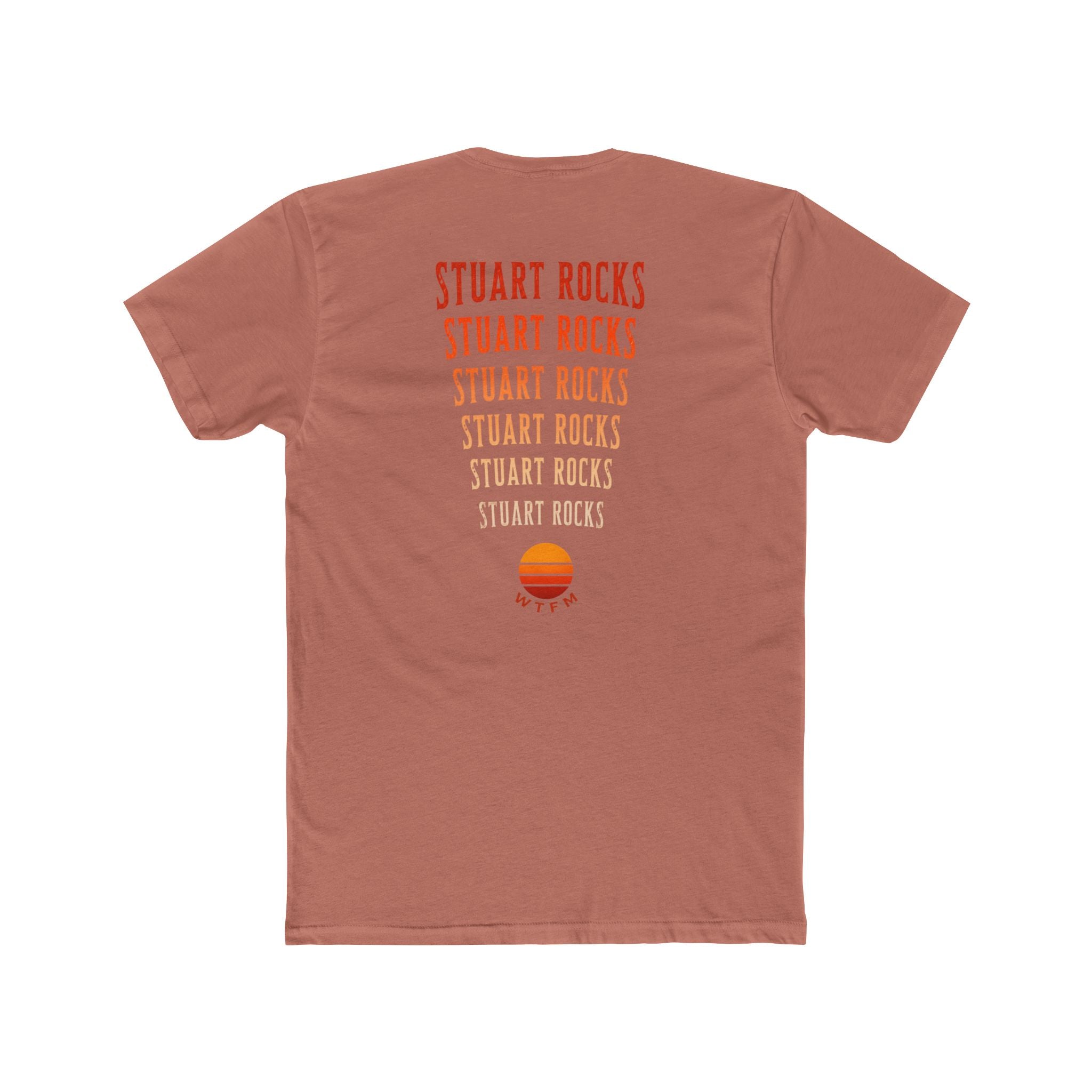 Stuart Rocks T-Shirt — Retro Sunset Graphic Cotton Tee