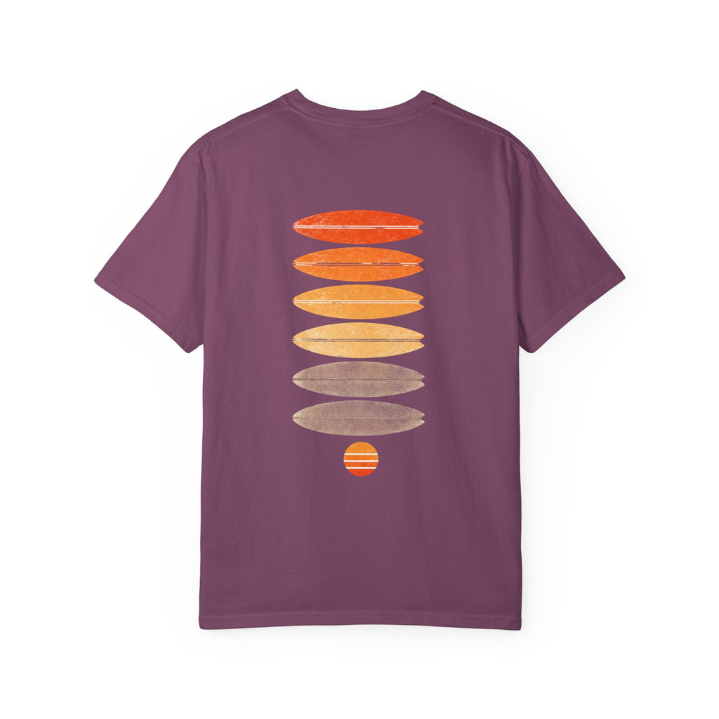 Surf Stack Graphic T-Shirt — Vintage Sunset Surfboards Tee