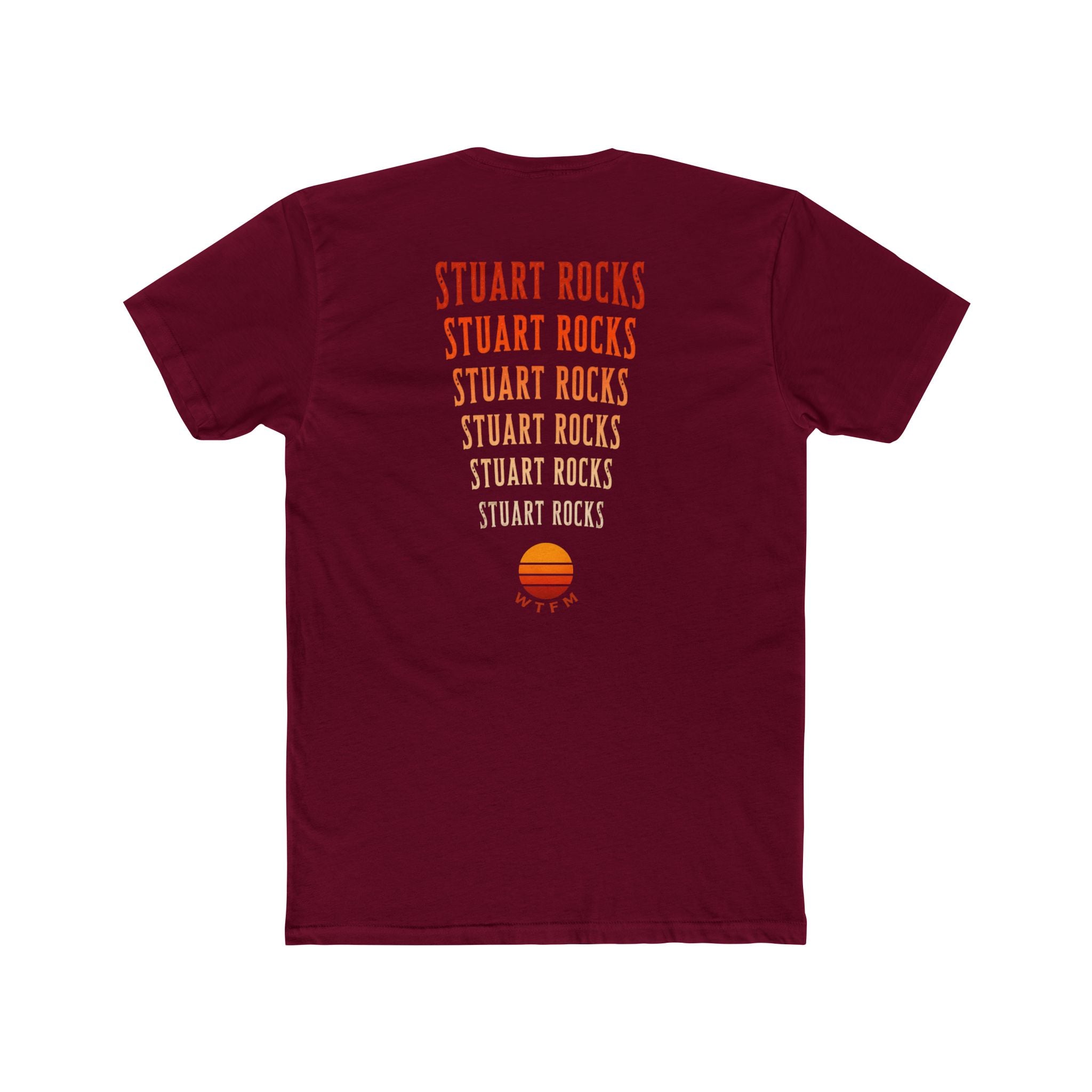 Stuart Rocks T-Shirt — Retro Sunset Graphic Cotton Tee