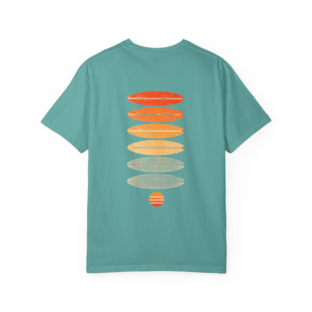 Surf Stack Graphic T-Shirt — Vintage Sunset Surfboards Tee