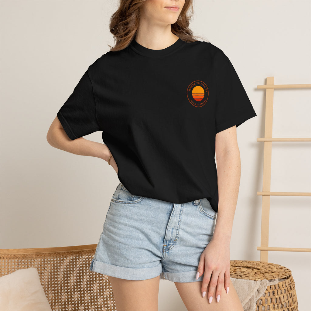Surf Stack Graphic T-Shirt — Vintage Sunset Surfboards Tee