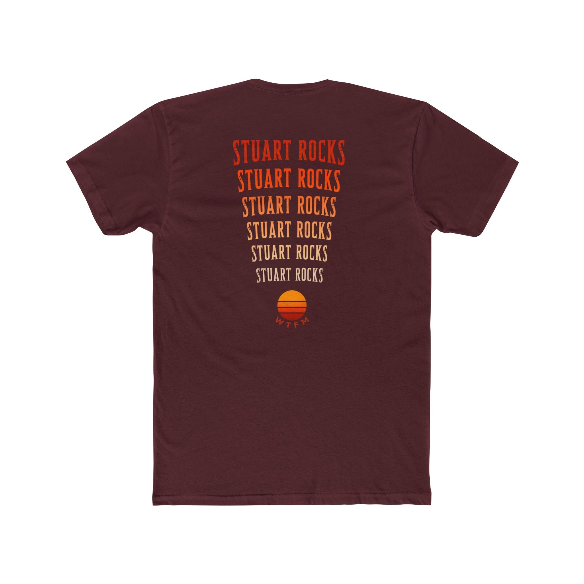 Stuart Rocks T-Shirt — Retro Sunset Graphic Cotton Tee