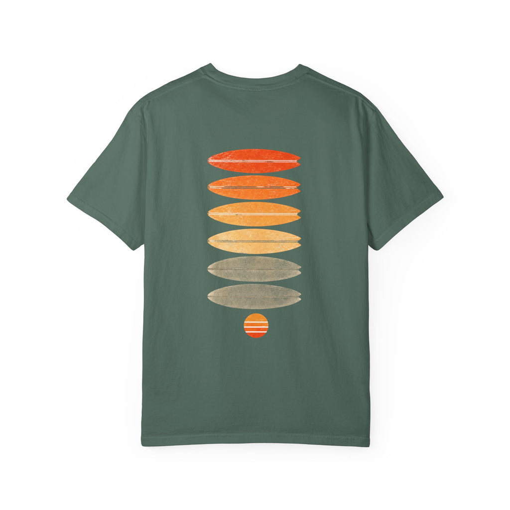 Surf Stack Graphic T-Shirt — Vintage Sunset Surfboards Tee