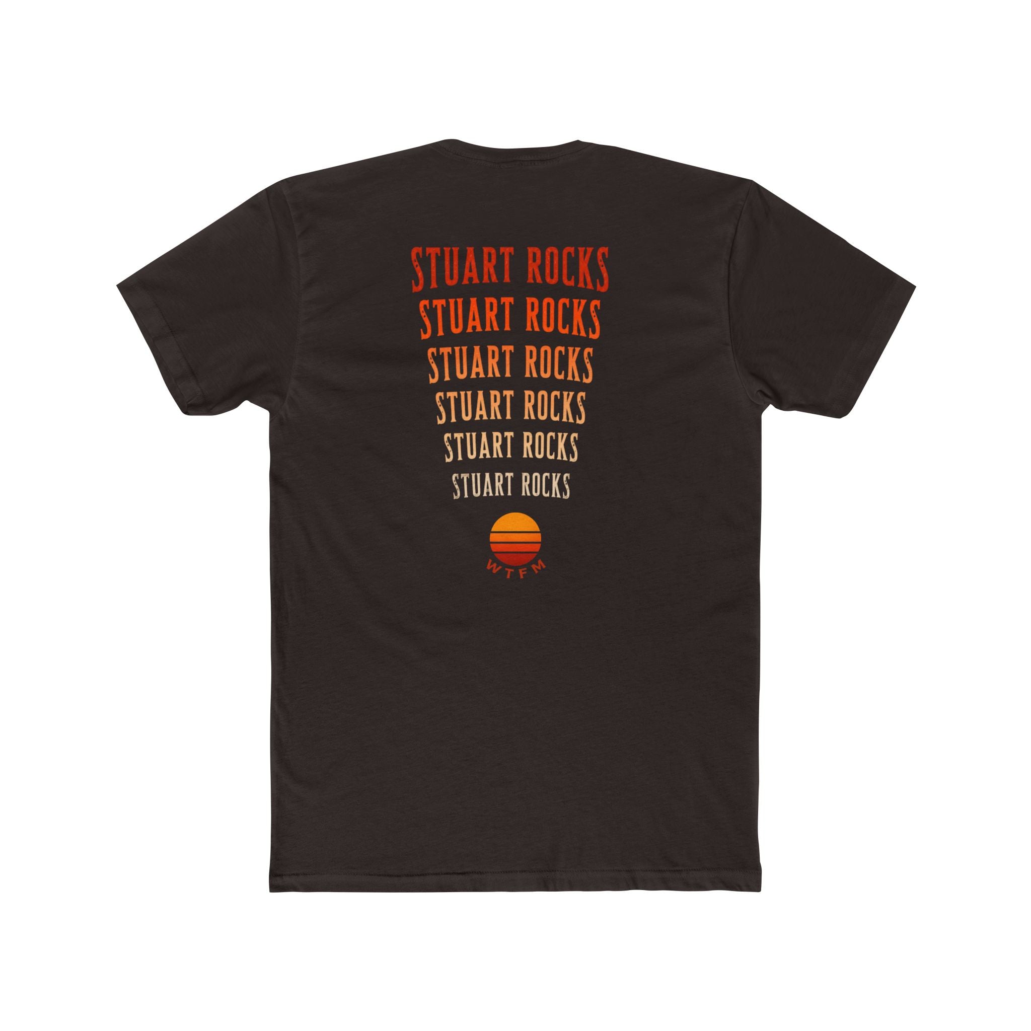 Stuart Rocks T-Shirt — Retro Sunset Graphic Cotton Tee