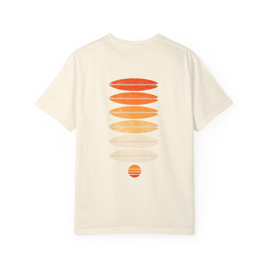 Surf Stack Graphic T-Shirt — Vintage Sunset Surfboards Tee