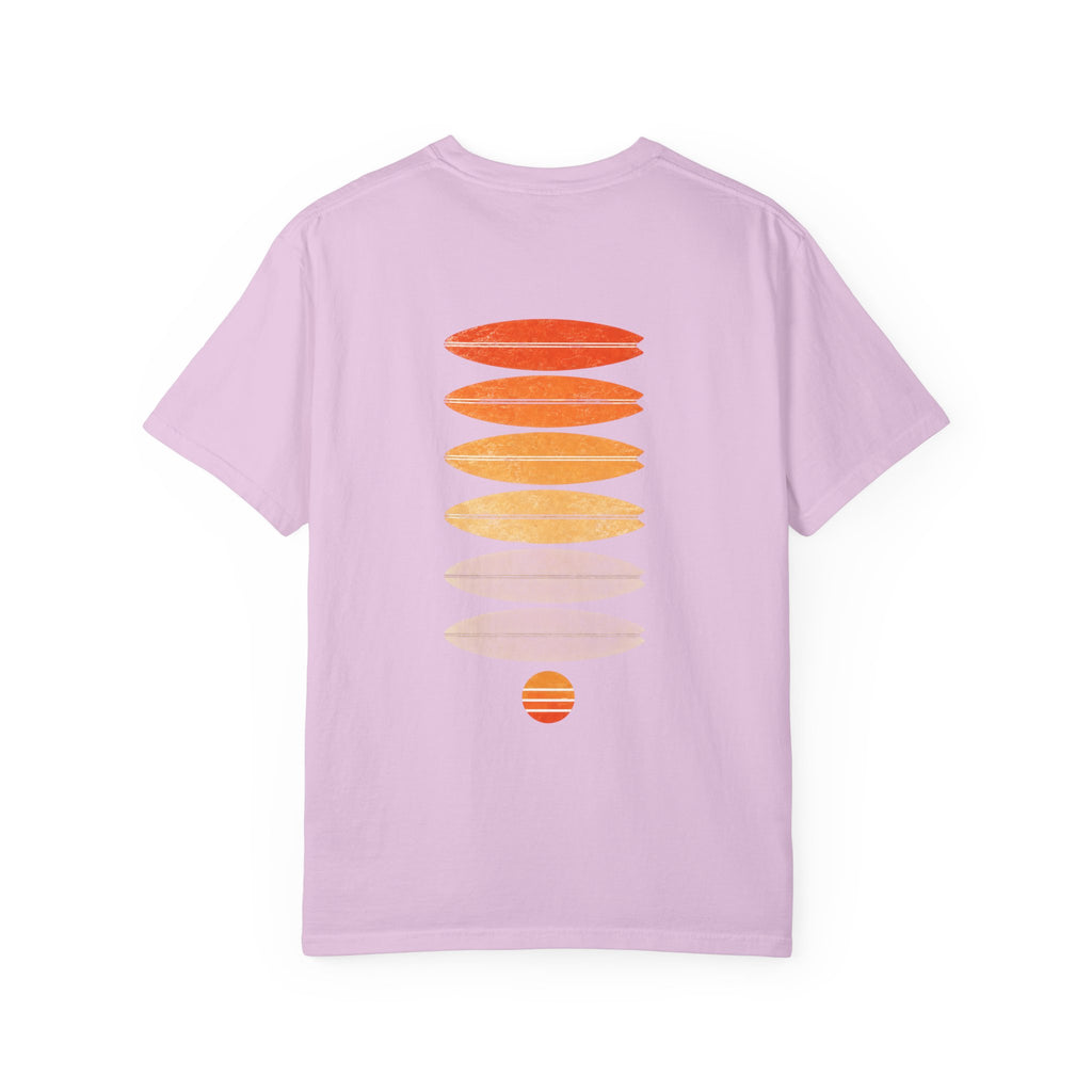 Surf Stack Graphic T-Shirt — Vintage Sunset Surfboards Tee