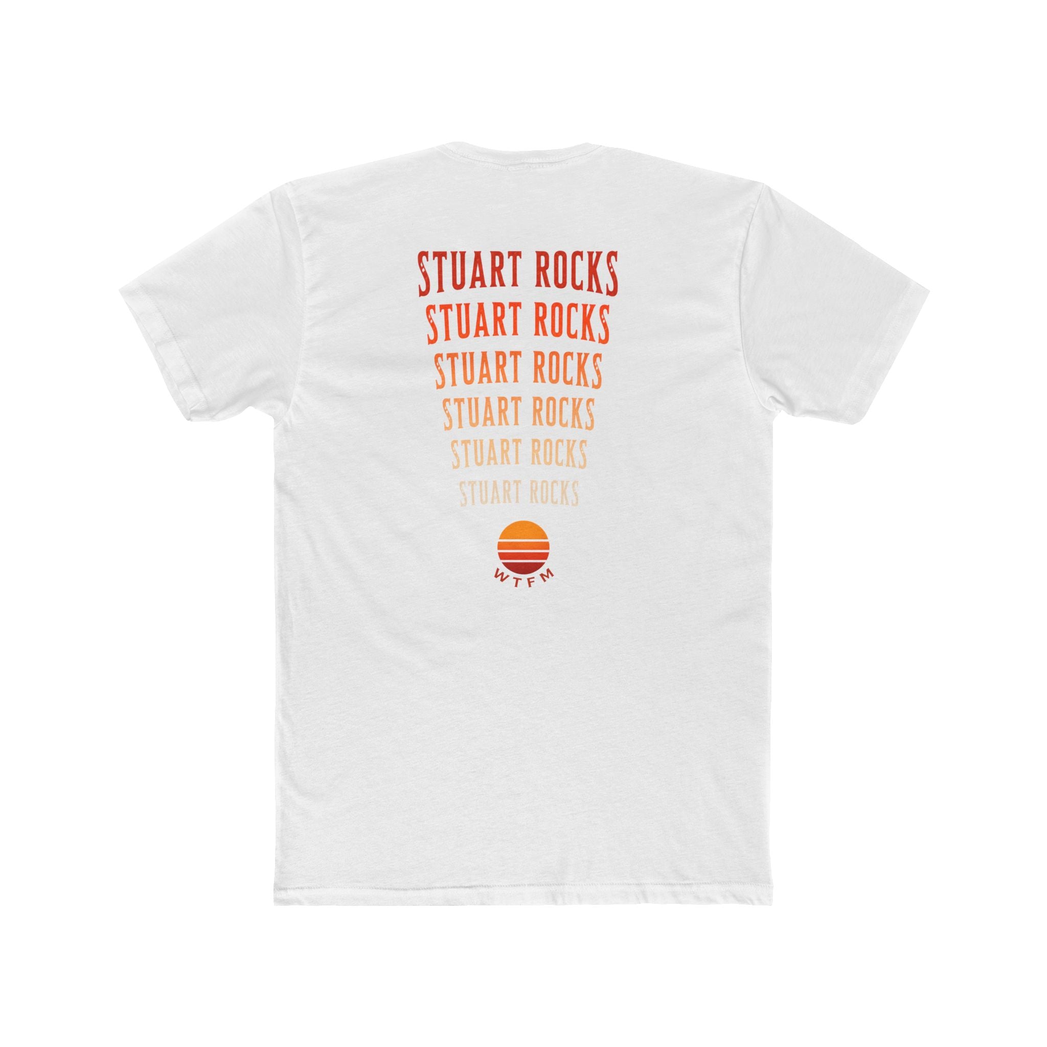 Stuart Rocks T-Shirt — Retro Sunset Graphic Cotton Tee